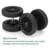 roue de bagage noire de remplacement avec vis, kit de réparation de roulette, pièces de valise de voyage, essieux 55mm, 8 pièces