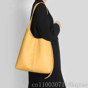 Sac à bandoulière en cuir véritable pour femmes, fourre-tout, sac à main de grande capacité, élégant, poignée supérieure, sac sous les bras