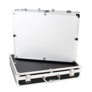 Boîte à outils mallette à instruments en aluminium boîte de rangement équipement Portable boîte à outils boîtes de rangement grand étui rigide valise en aluminium