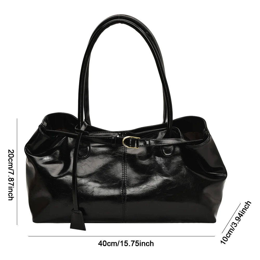sac à main hobo en cuir pu, sac à bandoulière ample rétro à poignée supérieure, grands sacs de travail pour femmes, travail, shopping, voyage