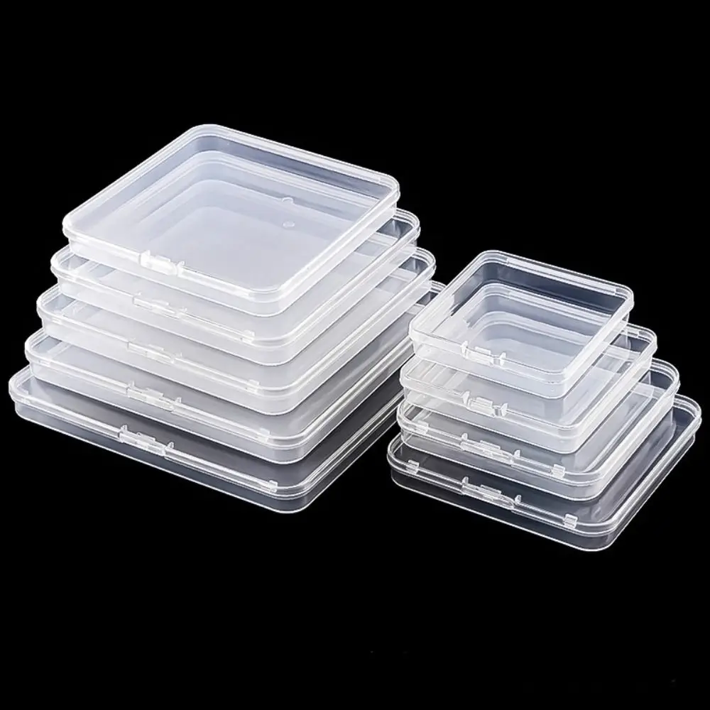 Boîte de rangement d’emballage carrée Portable, boîte en plastique Durable pour petits articles, organisateur d’articles divers, conteneur Transparent de perles de bijoux Boîte de rangement d’emballage carrée Portable, boîte en plastique Durable pour petits articles, organisateur d’articles divers, conteneur Transparent de perles de bijoux