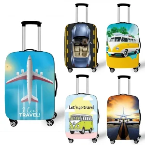 Juste de Valise artificiel astique de 18 à 32 Pouces pour Voyage, Camping, Chariot, Carte 3D, Avion, Protection Anti-Poussière