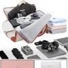 sac à vêtements de voyage portable avec sac à chaussures et sangle de chariot, valise de week end, bagage à main, livraison directe globale, 55l