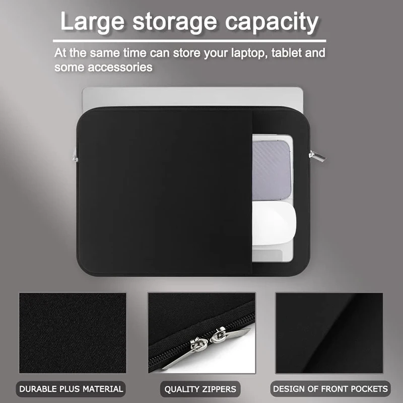 housse pour ordinateur portable 13 14 15.6 pouces, étui pour macbook air 13.3, xiaomi lenovo dell asus huawei hp, sac de protection