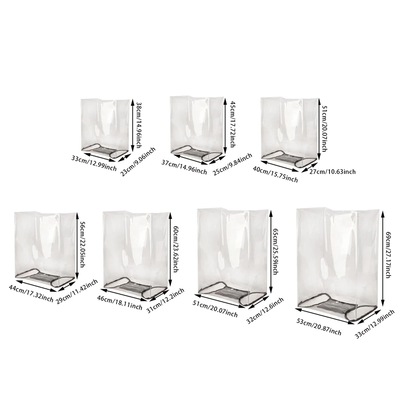 protecteur de couverture de valise en pvc de 18 à 30 pouces, housse de bagage transparente, valise à roulettes étanche, manchon anti poussière, accessoire de voyage