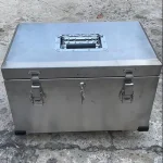 Grande mallette à outils en acier inoxydable, valise de rangement multifonctionnelle pliante, boîte à outils pour électricien, étui rigide entièrement étanche