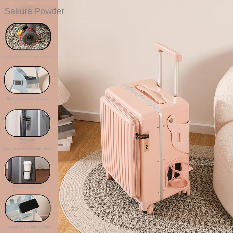 ko ku 2025 nouvelle mise à jour bagages multifonctionnels pour les enfants peuvent s'asseoir et monter les enfants porte bagages ouverture avant valise de voyage
