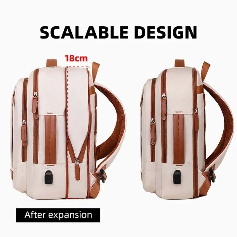 sac à dos de voyage 42x31x12cm cabine avion étanche extensible week end ordinateur portable avec port usb ryanair bagage à main femmes hommes sac à dos