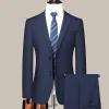 s 8xl nouveau (blazer + pantalon) hommes mode business gentleman tendance slim fit décontracté mariage voyage grande taille solide document trempé