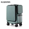 klqdzms valise à main ouverture avant mallette d'embarquement pour ordinateur portable 20 pouces boîtier de chariot de chargement usb boîte de mot de passe bagage de cabine