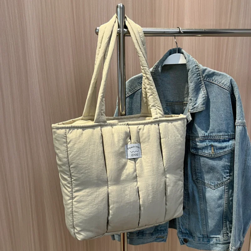 sac à main rembourré en coton pour femmes, fourre tout de luxe de styliste, sacs à bandoulière matelassés, sac de shopping, bourse bolsa hobo