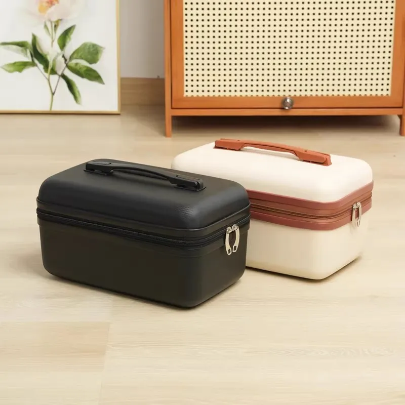 valise portable de 16 pouces, petit sac de maquillage portable léger, valise de rangement, petite valise en cuir, voyage d'embarquement 