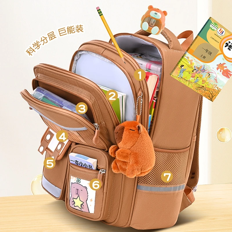 capybara enfants dessin animé école sac à dos avec roues étudiants sacs chariot cartable roulant à roulettes sacs à dos enfants cadeau
