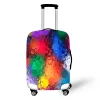 juste de bagage épaisse graffiti coloré, housse de bagage élastique, housse de bagage, étui anti poussière, accessoires de voyage, convient à la valise de 19 à 32 pouces