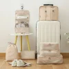ensemble d'organisateurs de voyage pliables, 8 pièces, valise étanche de grande capacité, cubes d'emballage portables de différentes tailles, pochette pour valise et chaussures