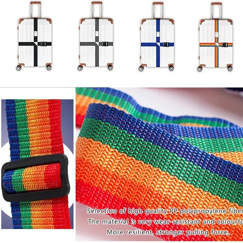 sangles de bagages réglables pratiques, élastiques portables, facile à voyager, ceinture réutilisable nécessaire, protège les articles d'accessoires de valise