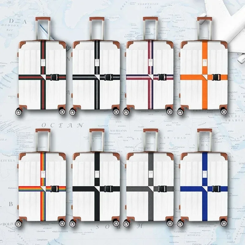 sangles de bagages réglables pratiques, élastiques portables, facile à voyager, ceinture réutilisable nécessaire, protège les articles d'accessoires de valise