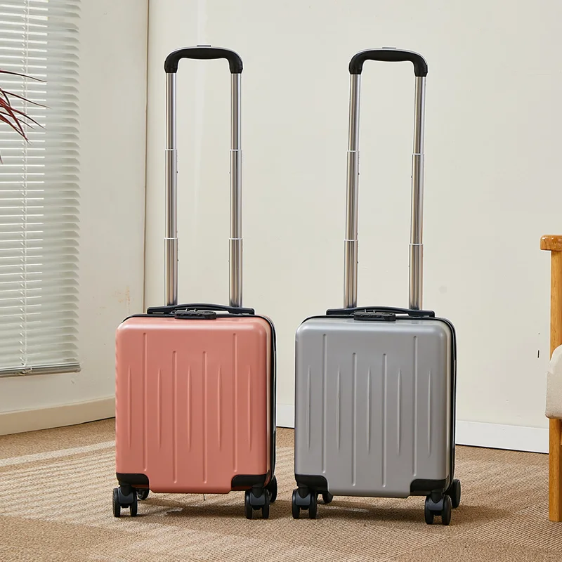 valise légère en cuir pour femmes de 14 pouces, mallette d'embarquement de voyage aérien, petite nouvelle boîte de mot de passe pour hommes, valises sur roulettes