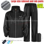 Manteau imperméable grande taille 6XL, pantalon de pluie, costume d&rsquo;été pour hommes et femmes, respirant, corps complet, résistant à la pluie, vêtements imperméables fendus