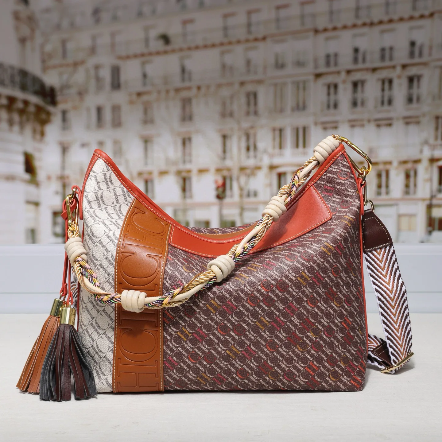 sac à main à motifs de luxe pour femmes – fourre tout convertible polyvalent et sac à main à bandoulière, sac à bandoulière imprimé chic, sac de travail spacieux