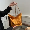 sac à main à poignée supérieure en pu pour femme, sac initié par un designer de luxe, sac à provisions à la mode, haute capacité, argent, or, fourre tout décontracté sous les bras