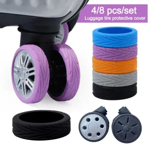 Housse de Protection pour roues de valise en Silicone, 4/8 pièces/ensemble, roulettes pour bagages de voyage, chaussures avec son silencieux, réduit le bruit, boîte à chariot Housse de Protection pour roues de valise en Silicone, 4/8 pièces/ensemble, roulettes pour bagages de voyage, chaussures avec son silencieux, réduit le bruit, boîte à chariot