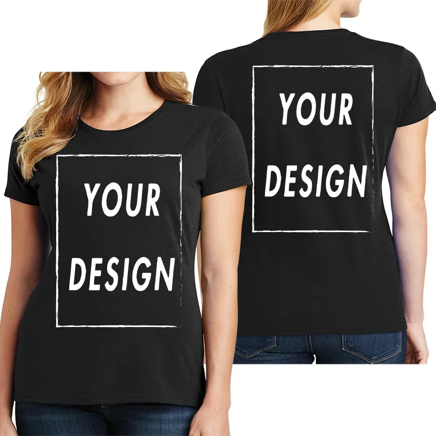 t shirt d'équipe personnalisé taille ue pour femmes, ajoutez votre propre design devant et dos, imprimé et texte, t shirt de haute qualité pour hommes