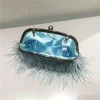 sac à poignée de marque de luxe 2025 mode femme portefeuille rétro lux sac à bandoulière nouveau tempérament plumes perle chaîne bandoulière pochette