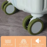 Housse de Protection de roue de coffre à bagages, housse de Protection en Silicone résistante à l&rsquo;usure pour valise/roulette de chaise de bureau