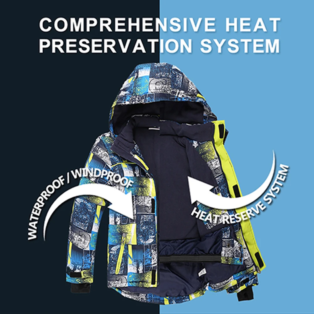 combinaisons de ski pour enfants, vêtements de neige pour enfants, coupe vent, imperméable, veste de ski chaude pour filles et garçons, pantalons à bavette, combinaisons de snowboard, tenues d'hiver