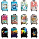 Housse de protection élastique épaisse pour bagages, combinaison à fermeture éclair pour sac de 18 à 32 pouces, housse de valise, housse de chariot, accessoires pratiques de voyage