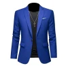 blazer formel pour hommes, vestes trempées solides, blazers d'affaires décontractés, mode masculine, fête de mariage, grande taille, 6xl m, printemps