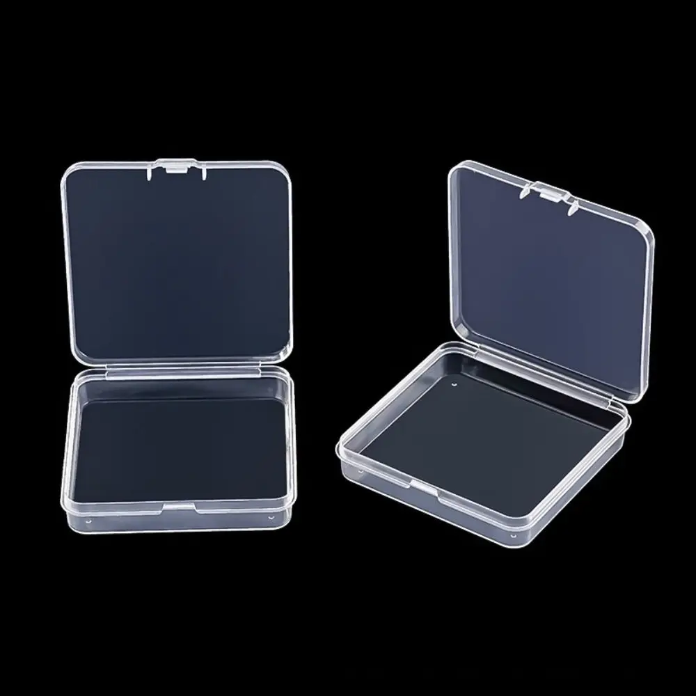 boîte de rangement d'emballage carrée portable, boîte en plastique durable pour petits articles, organisateur d'articles divers, conteneur transparent de perles de bijoux