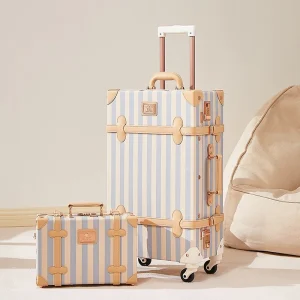 Valise Vintage de qualité supérieure, ensemble sur roulettes, bagages, valise de cabine de voyage de 20 pouces, 2 pièces, boîtier de chariot 22/24/26/28 pouces Valise Vintage de qualité supérieure, ensemble sur roulettes, bagages, valise de cabine de voyage de 20 pouces, 2 pièces, boîtier de chariot 22/24/26/28 pouces