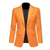 blazer formel pour hommes, vestes trempées solides, blazers d'affaires décontractés, mode masculine, fête de mariage, grande taille, 6xl m, printemps