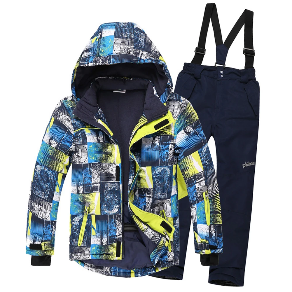 Combinaisons de ski pour enfants, vêtements de neige pour enfants, coupe-vent, imperméable, veste de ski chaude pour filles et garçons, pantalons à bavette, combinaisons de snowboard, tenues d’hiver Combinaisons de ski pour enfants, vêtements de neige pour enfants, coupe-vent, imperméable, veste de ski chaude pour filles et garçons, pantalons à bavette, combinaisons de snowboard, tenues d’hiver