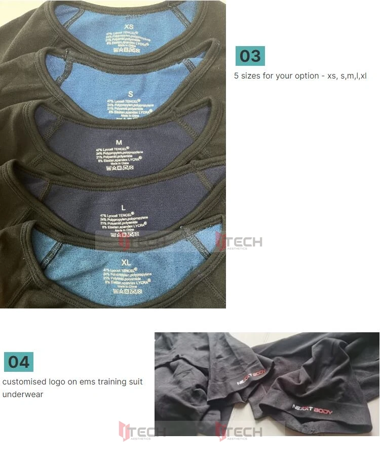 miha bodytec costume polyamide élasthanne costume bodytech ems costume ems complet corps électrostimulation ems costume ems combinaison d'entraînement