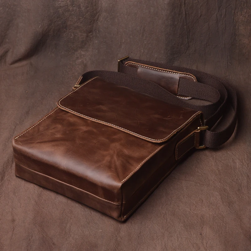 sac en cuir fait à la main pour homme, sacoche décontractée, sac initié, design vintage, sac à bandoulière, sac de téléphone en cuir, haute qualité, 03