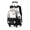sac à dos scolaire à roulettes pour enfants, sac à dos à roulettes pour filles et garçons, sac à roulettes pour étudiants, chariot de voyage, 2/6