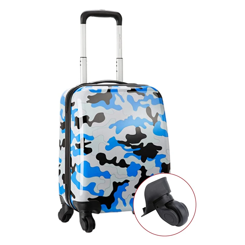 nouveau 2/4 pièces valise roues bagages spinner roulette silencieuse bagages roues roues de remplacement douane boîte chariot pièces accessoires