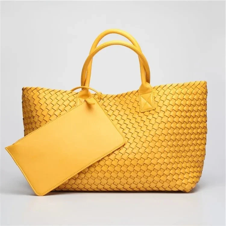 sacs à main tissés de luxe pour femmes, grands sacs à bandoulière de styliste pour femmes, sacs à main de shopping en pu à la mode, pochettes composites, 2025
