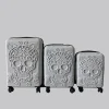grand ensemble de valises crâne extensibles 3 pièces boîtier de chariot ensemble de bagages roulants trois pièces avec roues