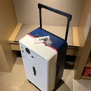 Valise à cinq roues avec roues rotatives de frein, grande capacité, large poignée, valise à roulettes, VPN, version verde PC, 22 « , 28/36 »