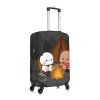 housse de valise ours et pa imprimé dessin animé bubu dudu, protection utile pour les affaires, accessoires de bagages pour les vacances