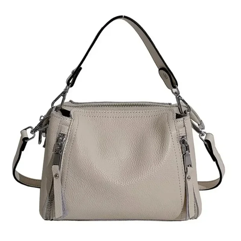 sacs à main en cuir véritable pour femmes, 100% cuir de vachette, sac initié à la mode, sacs messager de luxe pour dames, sac fourre tout femme de haute qualité