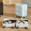 valise à main de 14 pouces avec support pour téléphone, petite valise portable pour courts voyages avec roues pivotantes, légère
