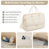 sacs de voyage pour bagages avec un sac à vêtements et trousse de toilette, sac à bandoulière de grande capacité pour les déplacements quotidiens, fourre tout pour femmes