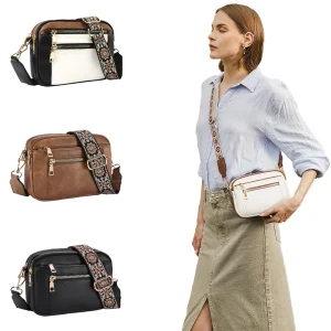 Sacs à bandoulière pour femmes élégants avec sangle réglable sacs de luxe sac à main de créateurs élégant sac à bandoulière à large sangle