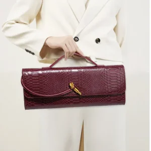 Sac à poignée supérieure Design de luxe pour femmes, sac à main de soirée Long, sacs à bandoulière motif Crocodile, tenues à la mode Sac à poignée supérieure Design de luxe pour femmes, sac à main de soirée Long, sacs à bandoulière motif Crocodile, tenues à la mode