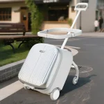 Les valises de voyage pour enfants peuvent s&rsquo;asseoir à marcher, chariot à bagages pliable pour homme paresseux, valise de marche pour bébé, porte-bagages à roue de frein